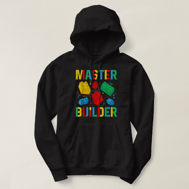 Veste À Capuche Master Builder Kids Building Blocks Brick Toy Mast (Design devant)