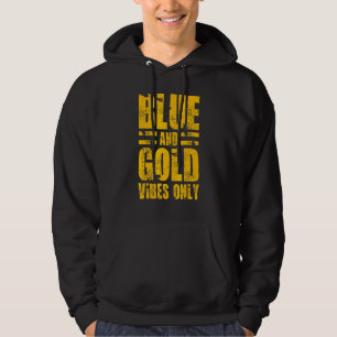 Veste À Capuche Match de football au lycée Blue And Gold Vibes Onl