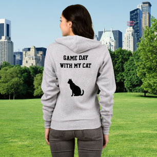 Veste À Capuche Match de Football Maman Chat Amoureuse des Animaux