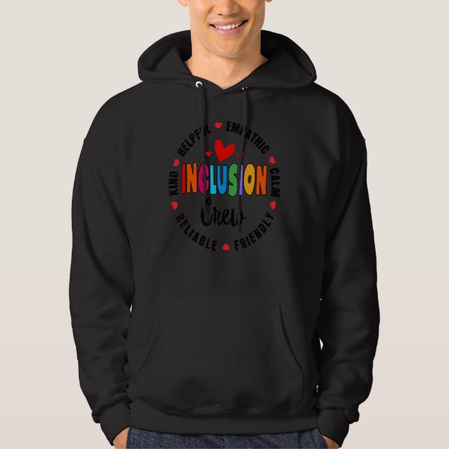 Veste À Capuche Matching Inclusion Crew Enseignant d'éducation spé (Devant)