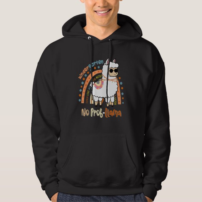 Veste À Capuche Maternelle Pas De Prob-Llama Filles Enseignante Pr (Devant)