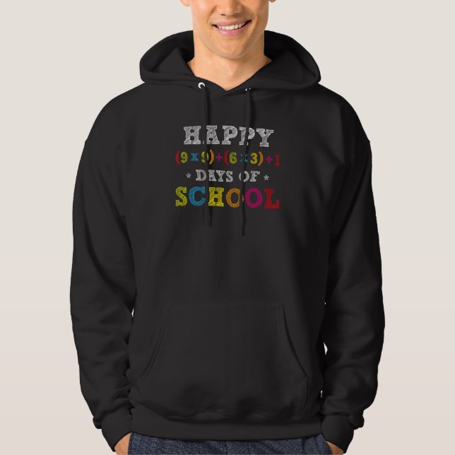 Veste À Capuche Math Formula 100 Jours De L'École Chemise Enfants  (Devant)