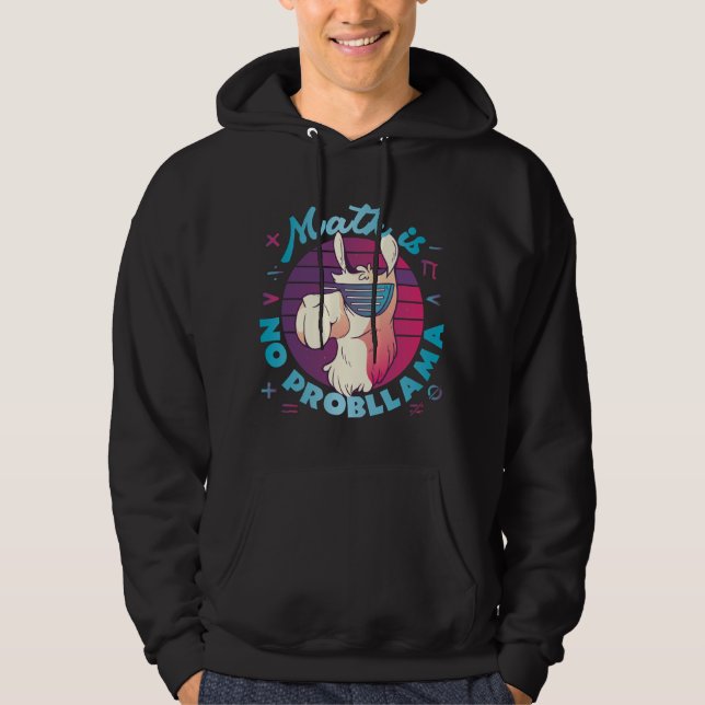 Veste À Capuche Math n'est pas ProbLlama (Devant)