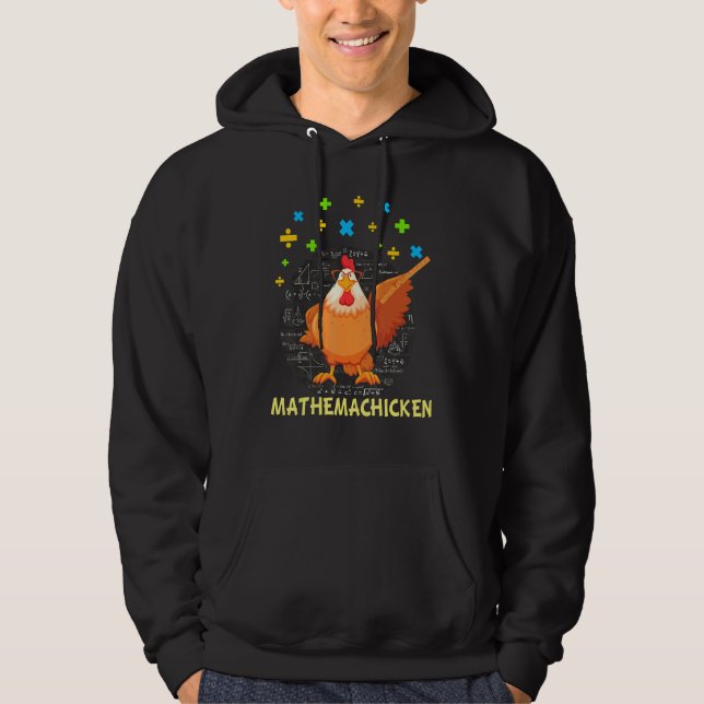 Veste À Capuche Mathemachicken Enseignant Math Amateurs de mathéma (Devant)