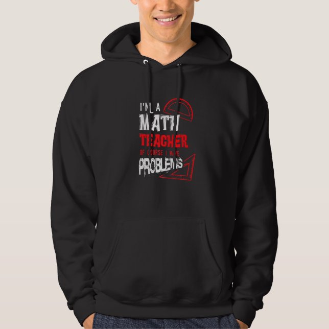 Veste À Capuche Mathématiques Mathématiques Maths Je suis professe (Devant)