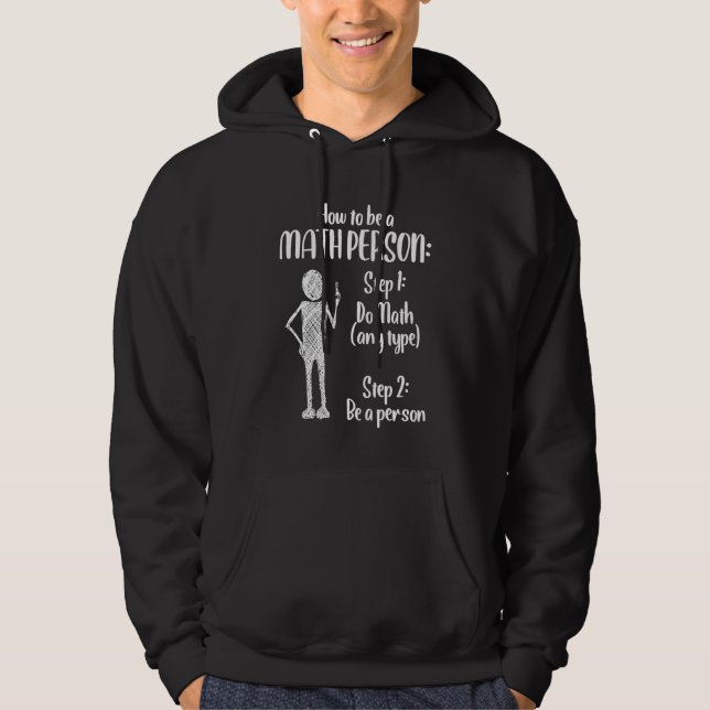 Veste À Capuche Maths Person Enseignant en mathématiques (Devant)