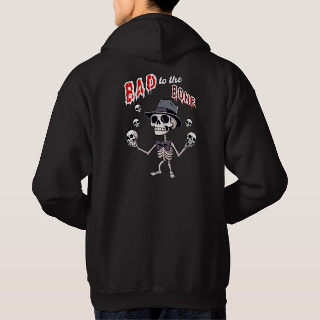Veste À Capuche Mauvais pour l'os, drôle de squelette (Dos)