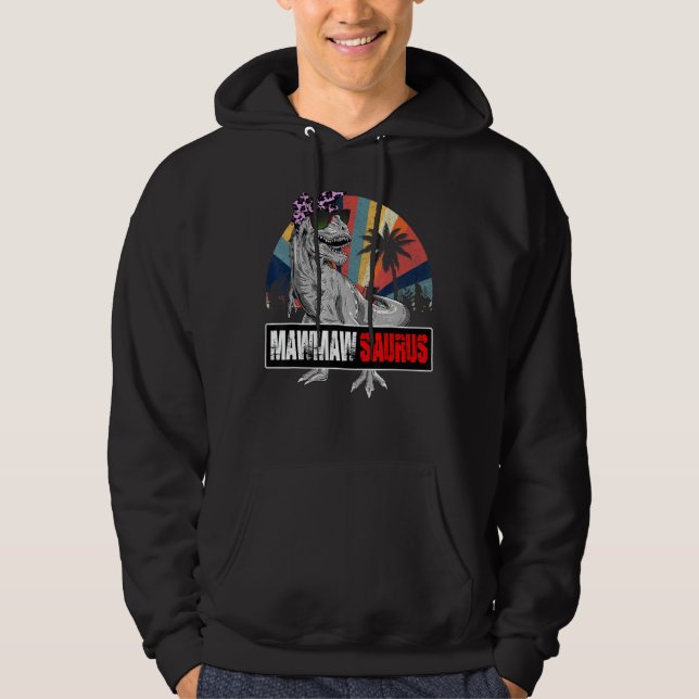 Veste À Capuche Mavmawsaurus Rex Dinosaur Mavmaw Saurus Family Mat (Devant)