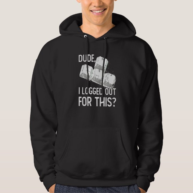 Veste À Capuche Mec j'ai déconnecté pour cette vidéo de jeux vidéo (Devant)