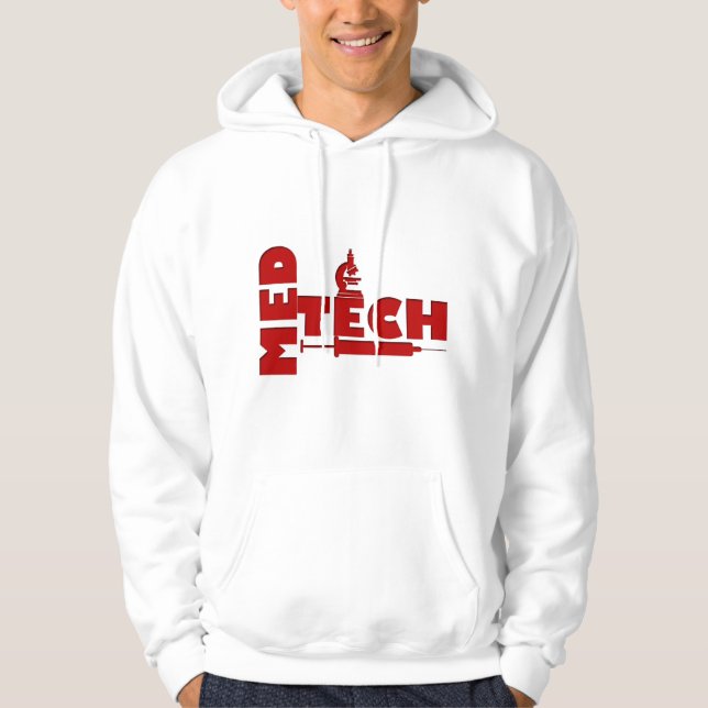 VESTE À CAPUCHE MED TECH MICROSCOPE SYRINGE (TECHNOLOGUE MÉDICALE) (Devant)