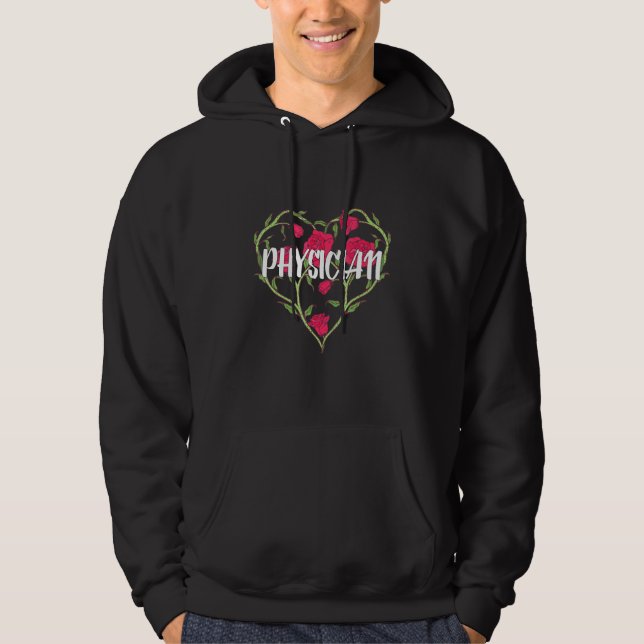 Veste À Capuche Médecin Rose de coeur (Devant)