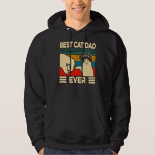 Veste À Capuche Meilleur Chat Papa Jamais Hommes Vintages Sauter P