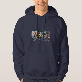 Veste À Capuche Meilleur Chien Papa Jamais - Collage Personnalisé