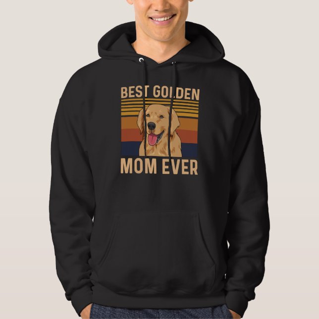 Veste À Capuche Meilleur Citation De Mère D'Or Pour Un Retriever D (Devant)
