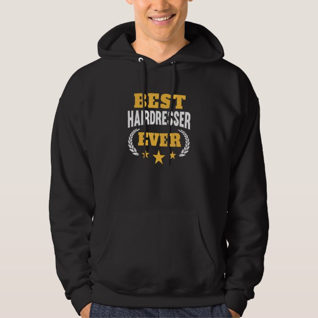 Veste À Capuche Meilleur Coiffeur Jamais Drôle Coiffeur (Devant)