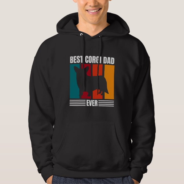 Veste À Capuche Meilleur Corgi Papa Ever 433 (Devant)