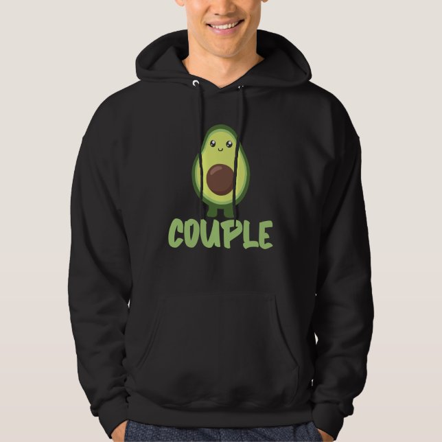 Veste À Capuche Meilleur couple Avocado Couple Meilleur demi-femme (Devant)