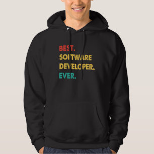 Veste À Capuche Meilleur développeur de logiciels rétro meilleur d