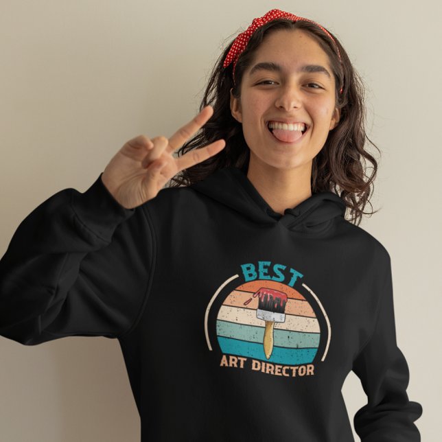 Veste À Capuche Meilleur directeur artistique - Retro (Créateur téléchargé)