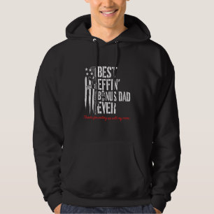 Veste À Capuche Meilleur Effin Bonus Papa Merci Jamais De Mettre A