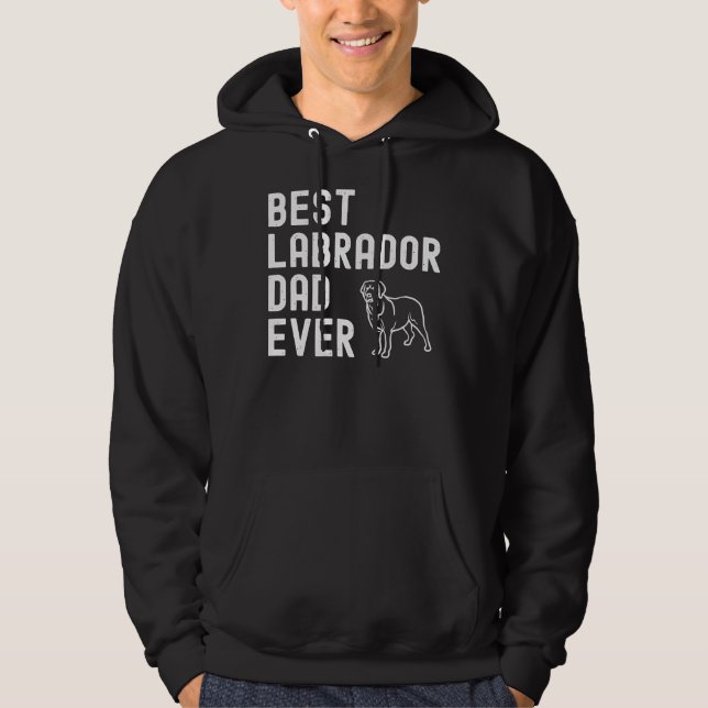 Veste À Capuche Meilleur Labrador Papa Ever 167 (Devant)