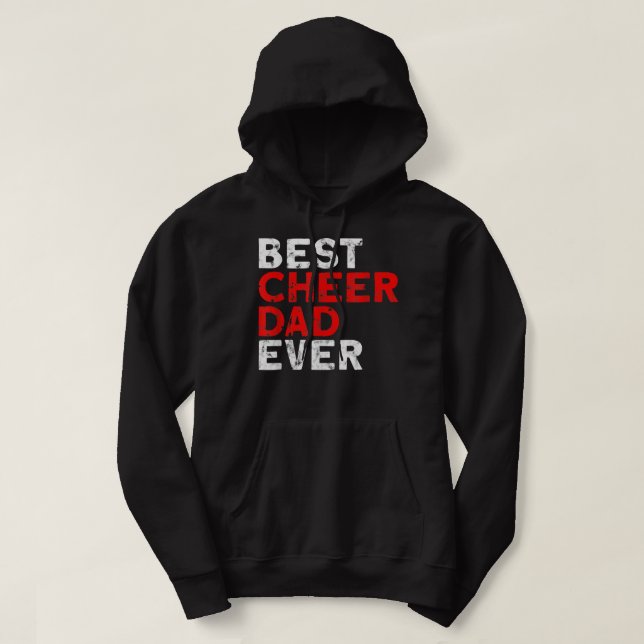 Veste À Capuche Meilleur papa Cheerleader papa (Design devant)