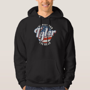 Veste À Capuche Meilleur Papa Héros Tyler Drapeau États-Unis Perso