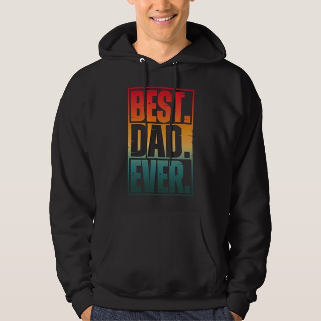 VESTE À CAPUCHE MEILLEUR PAPA JAMAIS TYPOGRAPHIE (Devant)