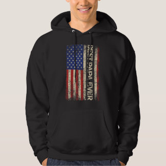 Veste À Capuche Meilleur Papa jamais US Drapeau américain Drapeaux