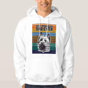 Veste À Capuche Meilleur Papa Schnauzer de Tous les Temps Rétro Vi