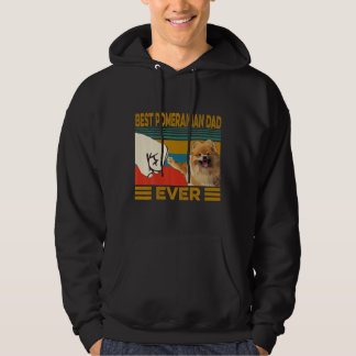Veste À Capuche Meilleur Père Poméranien Jamais Retro Père Day