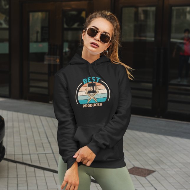 Veste À Capuche Meilleur producteur - Retro (Créateur téléchargé)