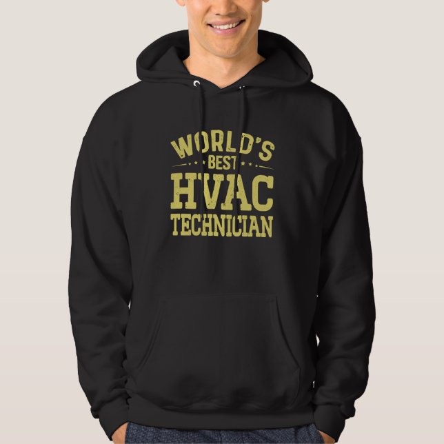 Veste À Capuche Meilleur titre de poste de technicien CVC au monde (Devant)