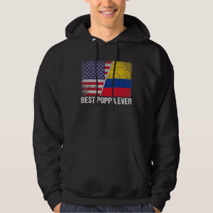 Veste À Capuche Meilleure Fête des pères Poppa de Colombie Us Drap