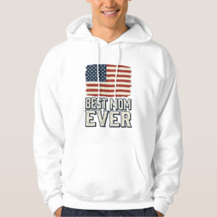 Veste À Capuche Meilleure Maman Ever Vintage American Flag Concept
