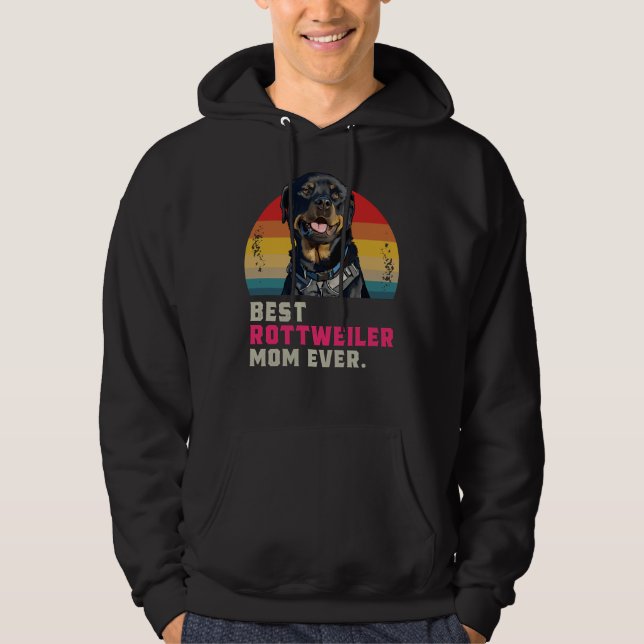 Veste À Capuche Meilleure maman Rottweiler 13 ans (Devant)