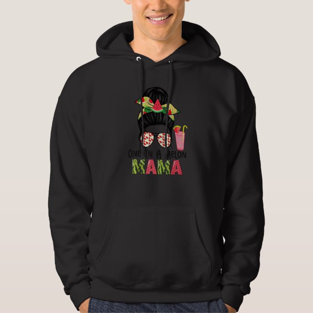 Veste À Capuche Mélange Dans Un Melon Mama Messy Bun Watermelon Ét (Devant)