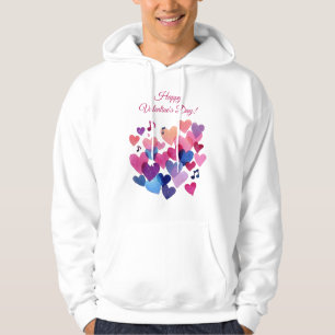 Veste À Capuche Mélodie de cœur à l'aquarelle pour la Saint-Valent