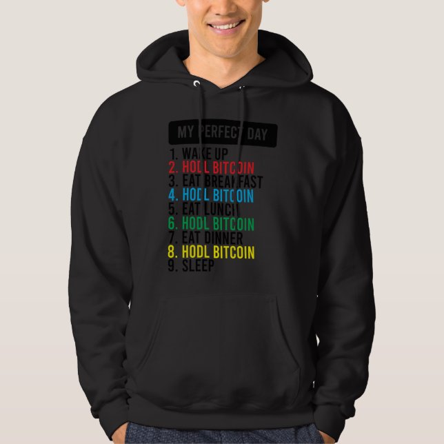 Veste À Capuche Mème Bitcoin HODL BTC Idée pour un Bitcoiner (Devant)