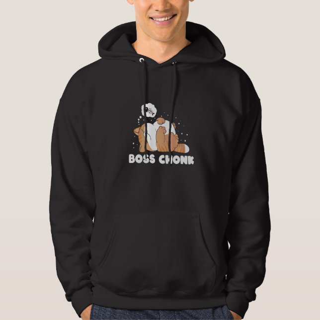Veste À Capuche Mème de chat dormant à la chatte Chonk (Devant)