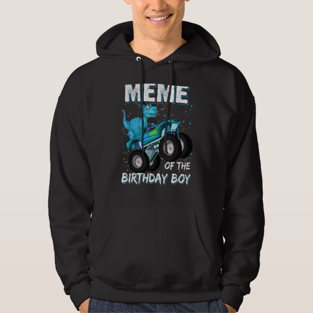 Veste À Capuche Mème De L'Anniversaire Boy Trex Dinosaur Monster T (Devant)
