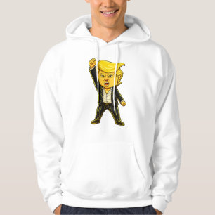 Veste À Capuche Meme de revers Trump heureux Combat Combat Trump e