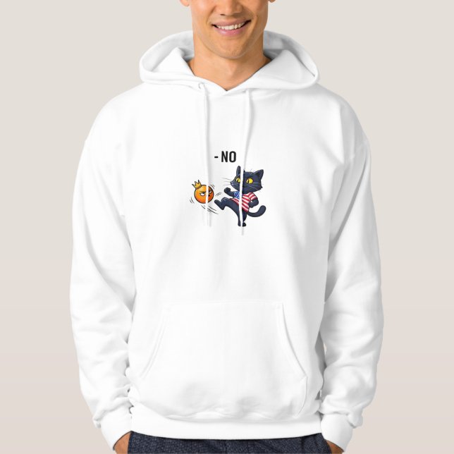 Veste À Capuche Mème politique drôle sans design de chat (Devant)