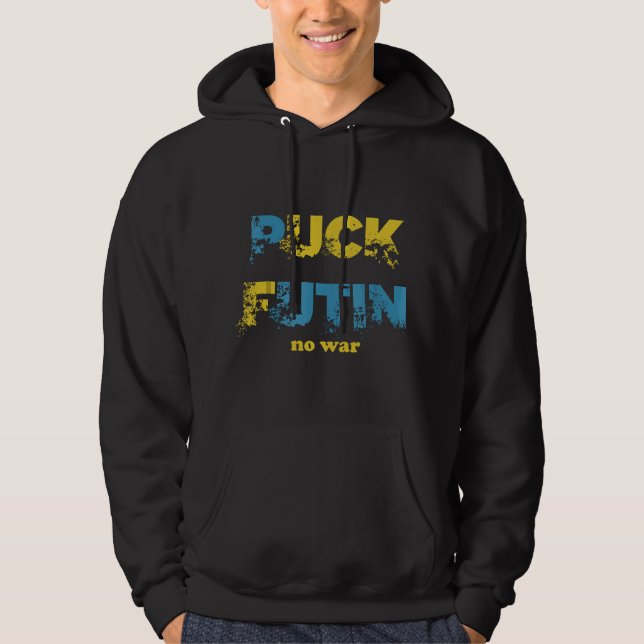 Veste À Capuche mème puck futin pas de guerre  (Devant)