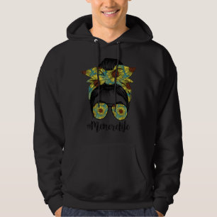 Veste À Capuche Memere Life Messy Hair Bun Sunflower Femme Mère