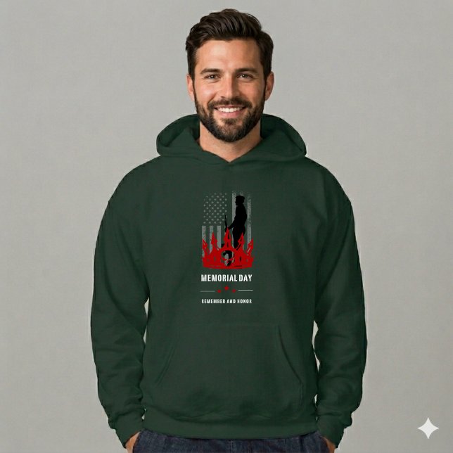 Veste À Capuche Memorial Day Remember and Honor Patriotic USA 250 (Honor fallen heroes with this premium Memorial Day hoodie. A bold tribute for American patriots.)