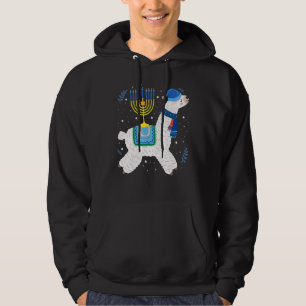 Veste À Capuche Menorah Hanukkah Lama Mignon Alpaca Chanukah Chris