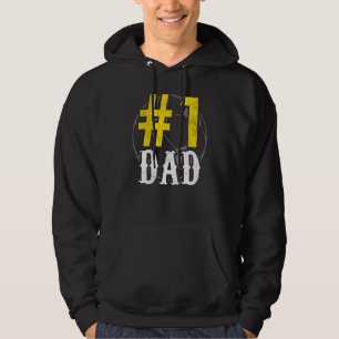 Veste À Capuche Mens 1 Papa Joueur de football Vintage Daddy