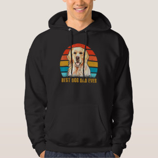 Veste À Capuche Mens Citer Meilleur Chien Papa Jamais Vintage Gold