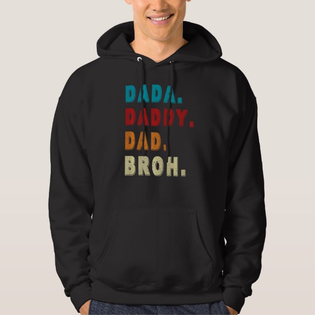 Veste À Capuche Mens Dada Papa Papa Papa Bruh (Devant)